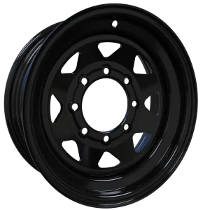 Envy Wheels – TRAILER STEEL SPOKE – Black – 16″x6″ 0mm – All weather Wheels – 200GBS-16865HD